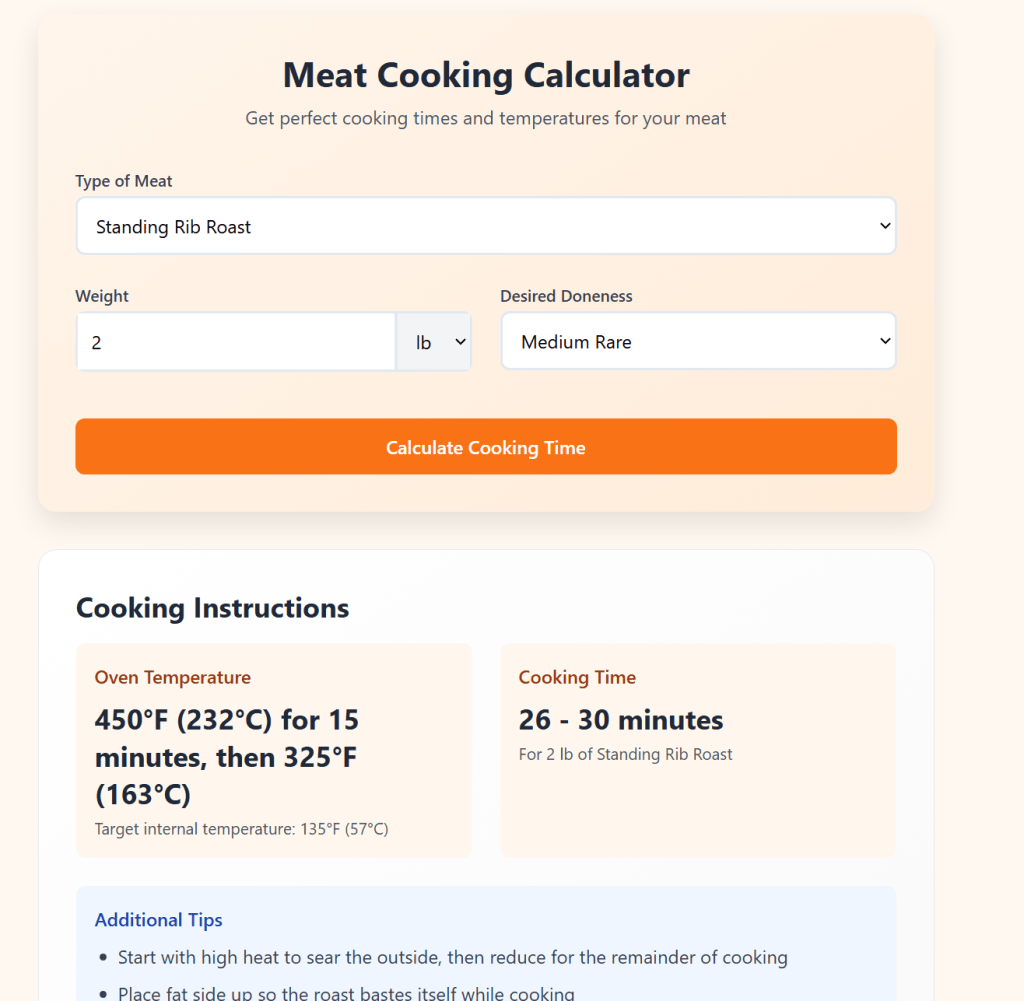 We Was Hungry… (Meat Cooking&nbsp;Calculator)