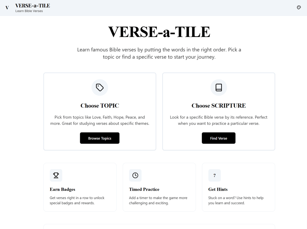Verse-a-TILE Game App
